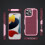 iPhone 16 Pro case PC and TPU shockproof pink dark red 2