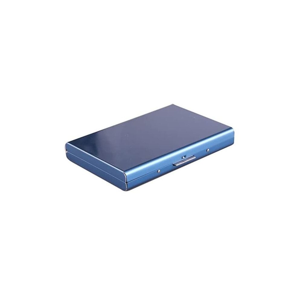 Metal Credit Card Holder Wallet Blue 962029593560
