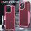 iPhone 16 Pro case PC and TPU shockproof pink dark red 3