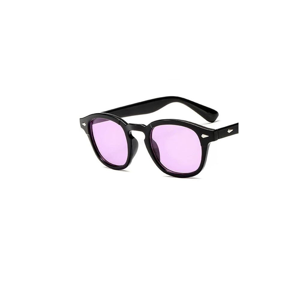 Vintage Johnny Depp Style Round Sunglasses Clear Tinted 962029265054