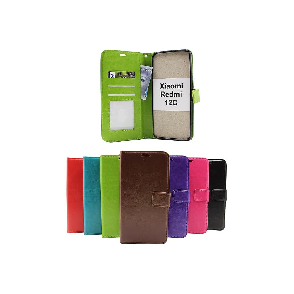 Crazy Horse Wallet For Xiaomi Redmi 12C Green 962029571285