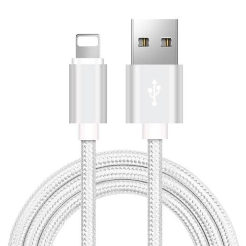 iPhone-compatible cable silver 2 m 2 pcs