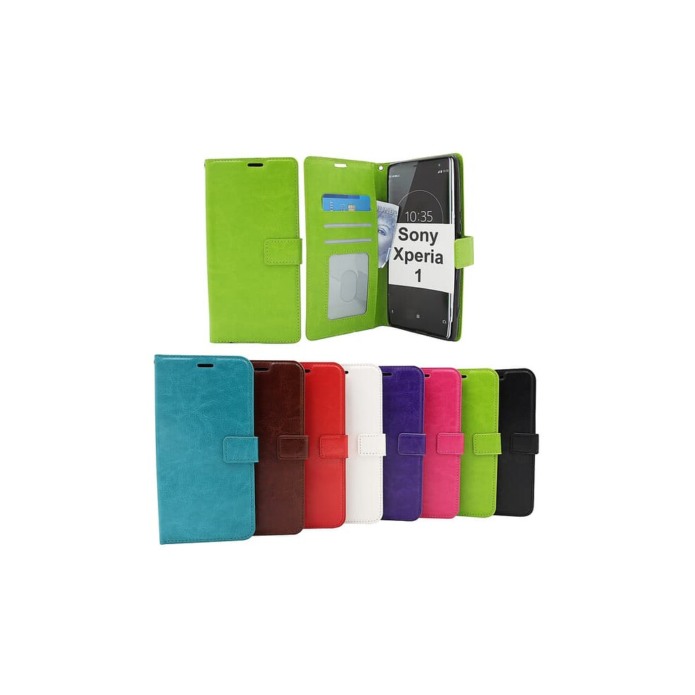 Crazy Horse Wallet For Sony Xperia 1 J9110 Black 962029577393