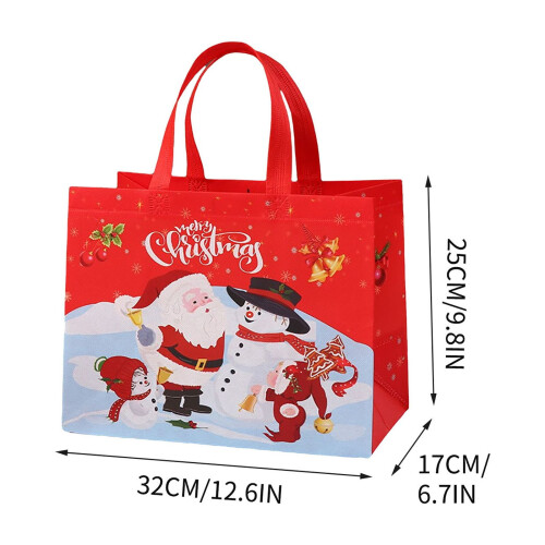Sacolas de presente de Natal reutilizáveis, 17 x 32 x 25 cm 1