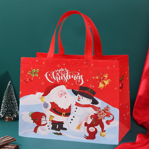 Sacolas de presente de Natal reutilizáveis, 17 x 32 x 25 cm 2