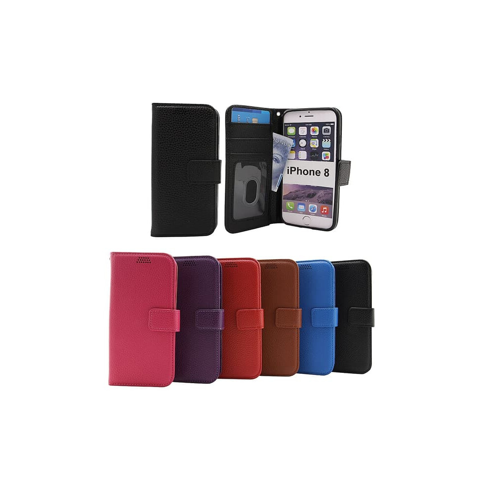 Iphone 8 Stand Case Wallet G765 Black 962029245575