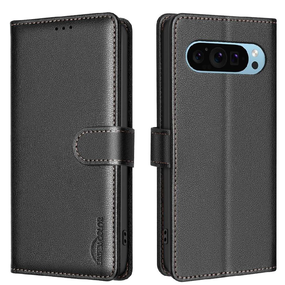 Google Pixel 9 Flip Case Pu Leather Rfid Blocking Wallet 971050052687