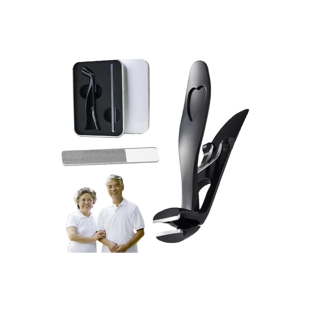 Ergonomic Nail Clippers for Seniors with Nail File Set