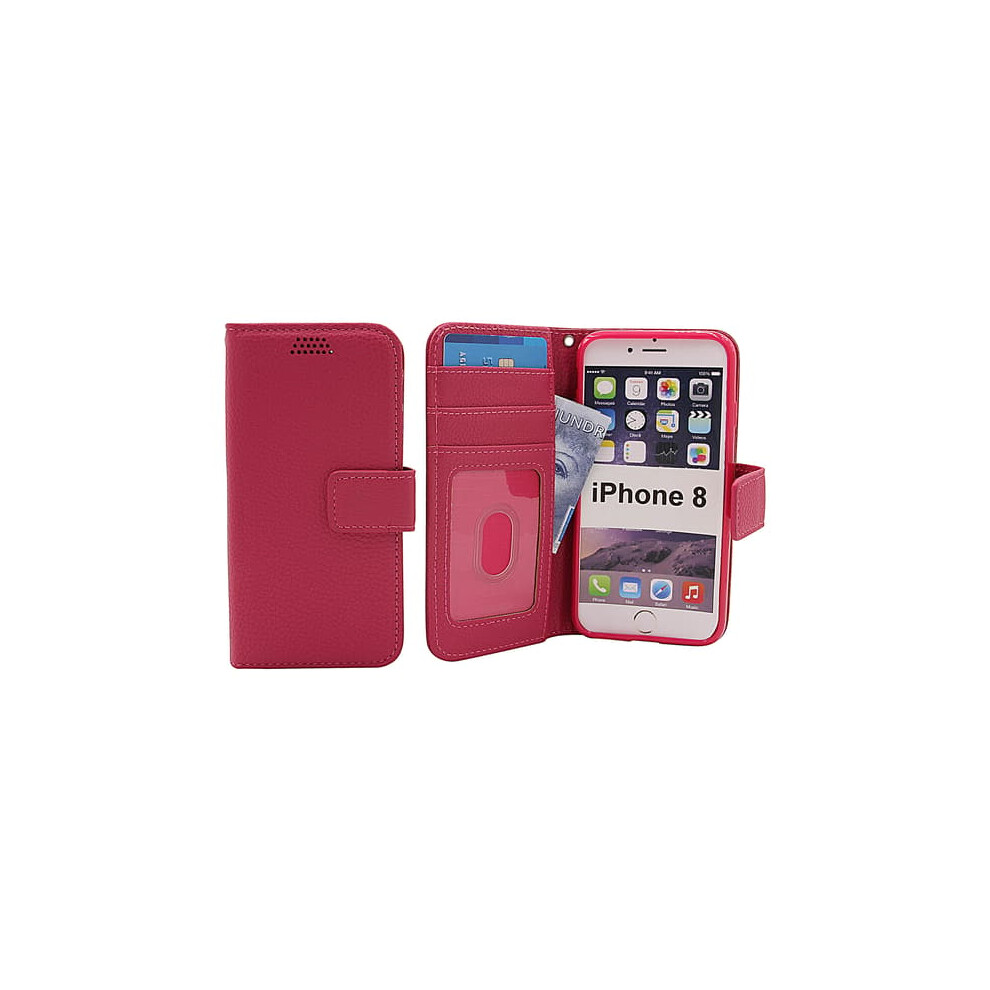 Iphone 8 Stand Case Wallet Hot G764 Pink 962029245414