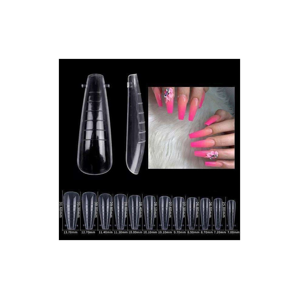 Nail forms for polygel acrylic nails dual form transparent