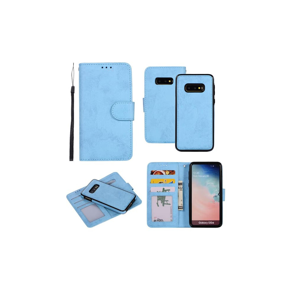 Lemans Wallet Case For Samsung Galaxy S10e Sky Blue 962029571346