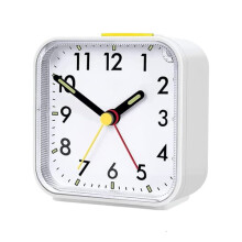 Analog Alarm Clock with Light and Snooze Function White
