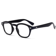 Modische Vintage-Sonnenbrille im Johnny-Depp-Stil, runde Gläser, Markendesign, Party- und Show-Sonnenbrille, Oculos De Sol C7, matt schwarz, klar,