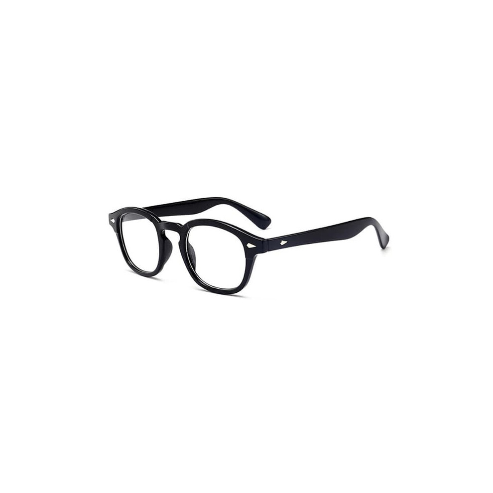 Vintage Johnny Depp Style Round Sunglasses Clear Lens Black 962029264972