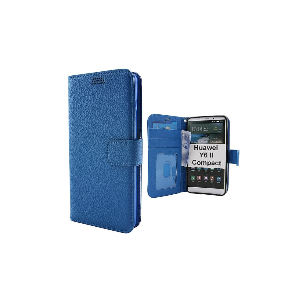 Stand Case Wallet For Huawei Y6 Ii Compact Lyo-L21 Blue 962029571643