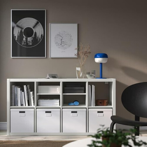 KALLAX 8-Cube Unit With 2 Shelf Inserts 147x77cm