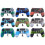 Cover/protezione in silicone per controller PS4 - Camouflage multicolore 7. Blu/Verde 3