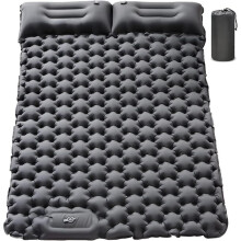 Inflatable Camping Mattress Grey Double 2-Person