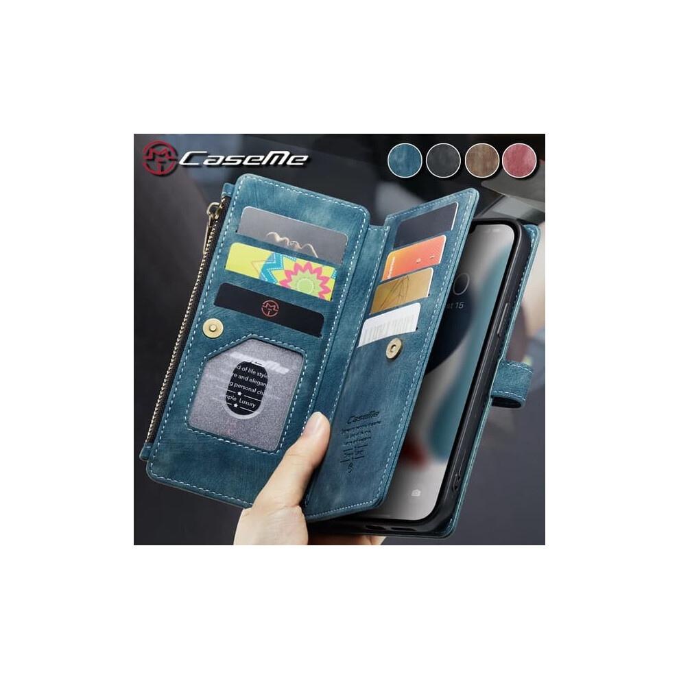 Caseme C30 Wallet Case For Iphone 14 Plus, 10-Card Green 962029575245