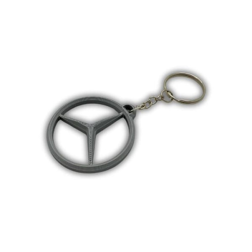 Mercedes Benz keychain emblem gray 45 mm 1