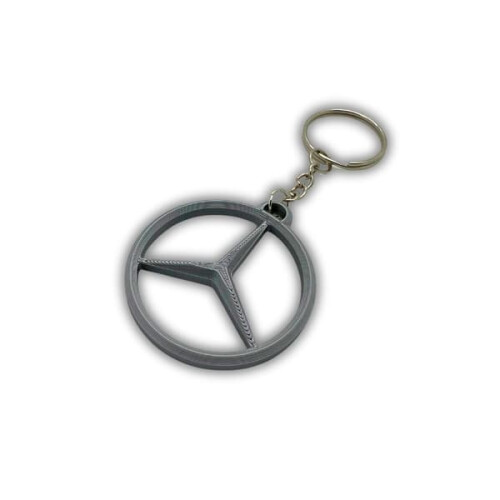 Mercedes Benz keychain emblem gray 45 mm 2
