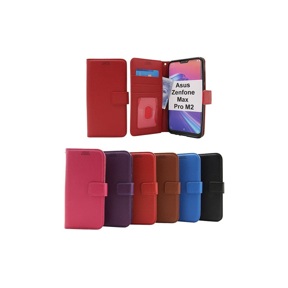 Stand Case Wallet For Asus Zenfone Max Pro M2 Zb631kl Black 962029576112