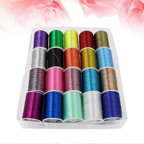 Embroidery thread for machine and hand quilting metallic 1