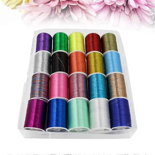 Embroidery thread for machine and hand quilting metallic 2