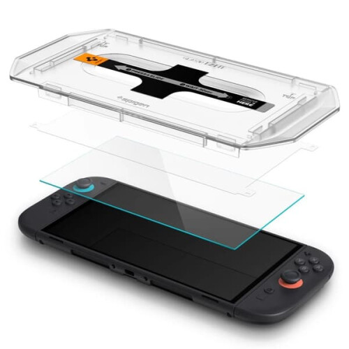 Spigen Nintendo Switch 2 screen protector GLAS.tR EZ Fit 1