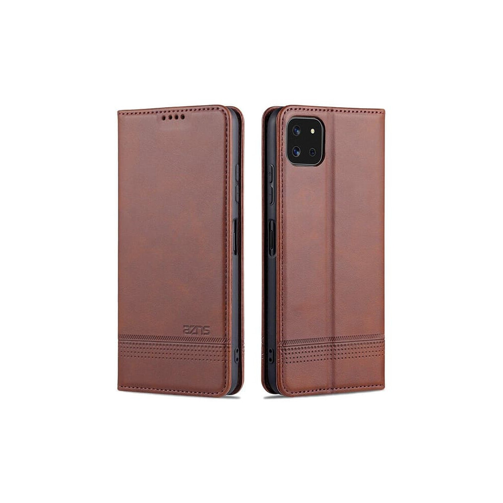 Yazunshi Wallet Case For Samsung Galaxy A22 5G Dark Brown 962029575542