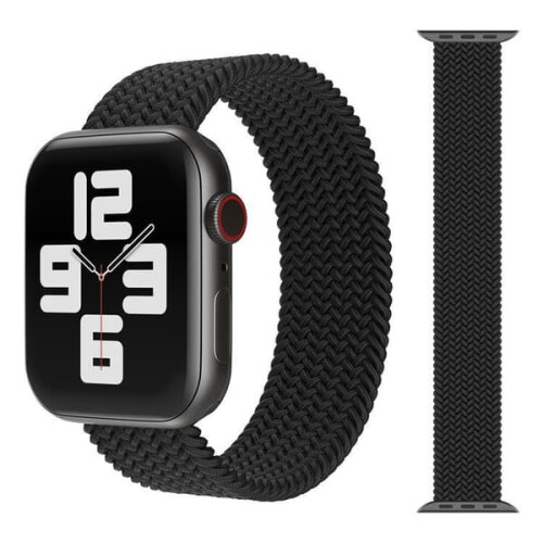 Συμβατό με Apple Watch με συμβατότητα με Apple Watch ΒΡΑΧΙΟΛΙ Ελαστικό ΜΑΥΡΟ 38/40/41 χιλ. Μαύρο