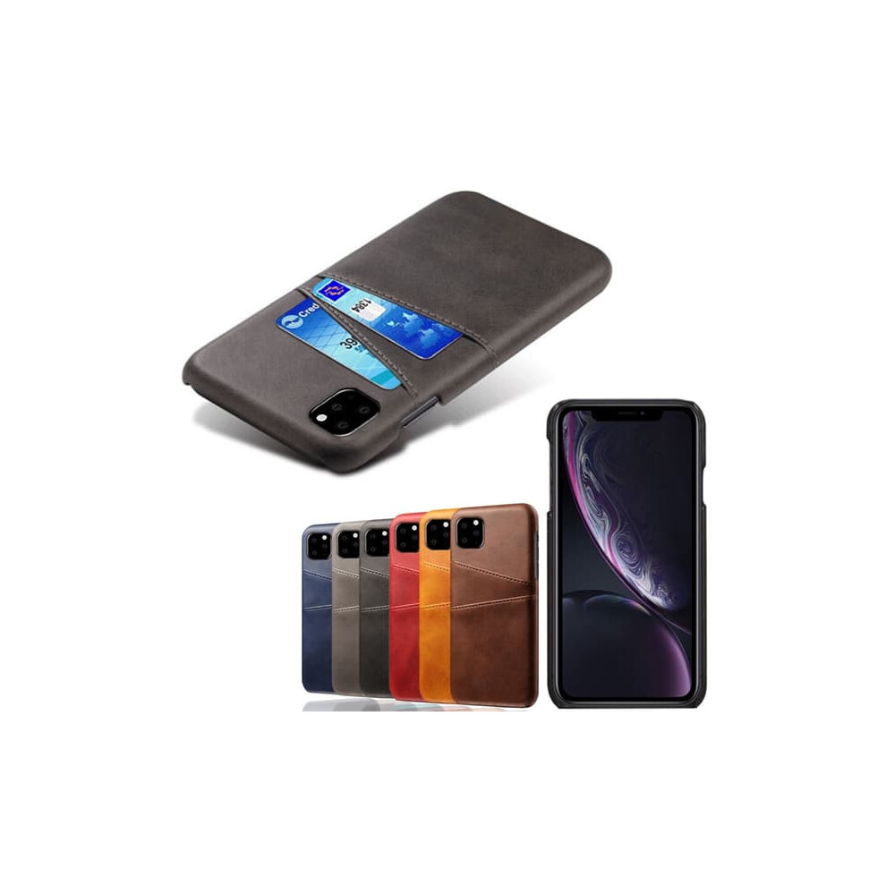 Leather Iphone 12 Pro Max Case With Card Slot - Gray 962029592310