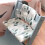 Washable high chair pad with holder Big Leaf 1