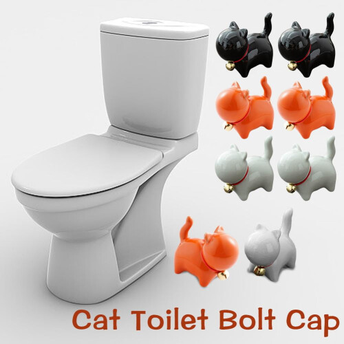 Cat Frog Ceramic Toilet Bolt Caps M29C 1
