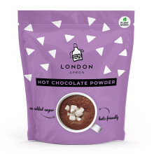 London Apron Keto Hot Chocolate Powder – Sugar Free, Low Carb & High Fibre – No Added Sugar Cacao Cocoa Drink – Vegan, Dairy Free & Low Calorie