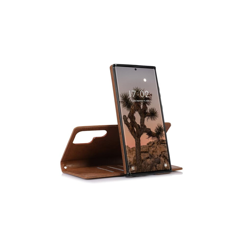 Wallet Case For Samsung Galaxy S23 Ultra Brown 962029578598