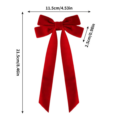 Aksamitna kokarda świąteczna 12 cm 2