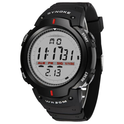 Men's Waterproof Digital Watch with Backlight and