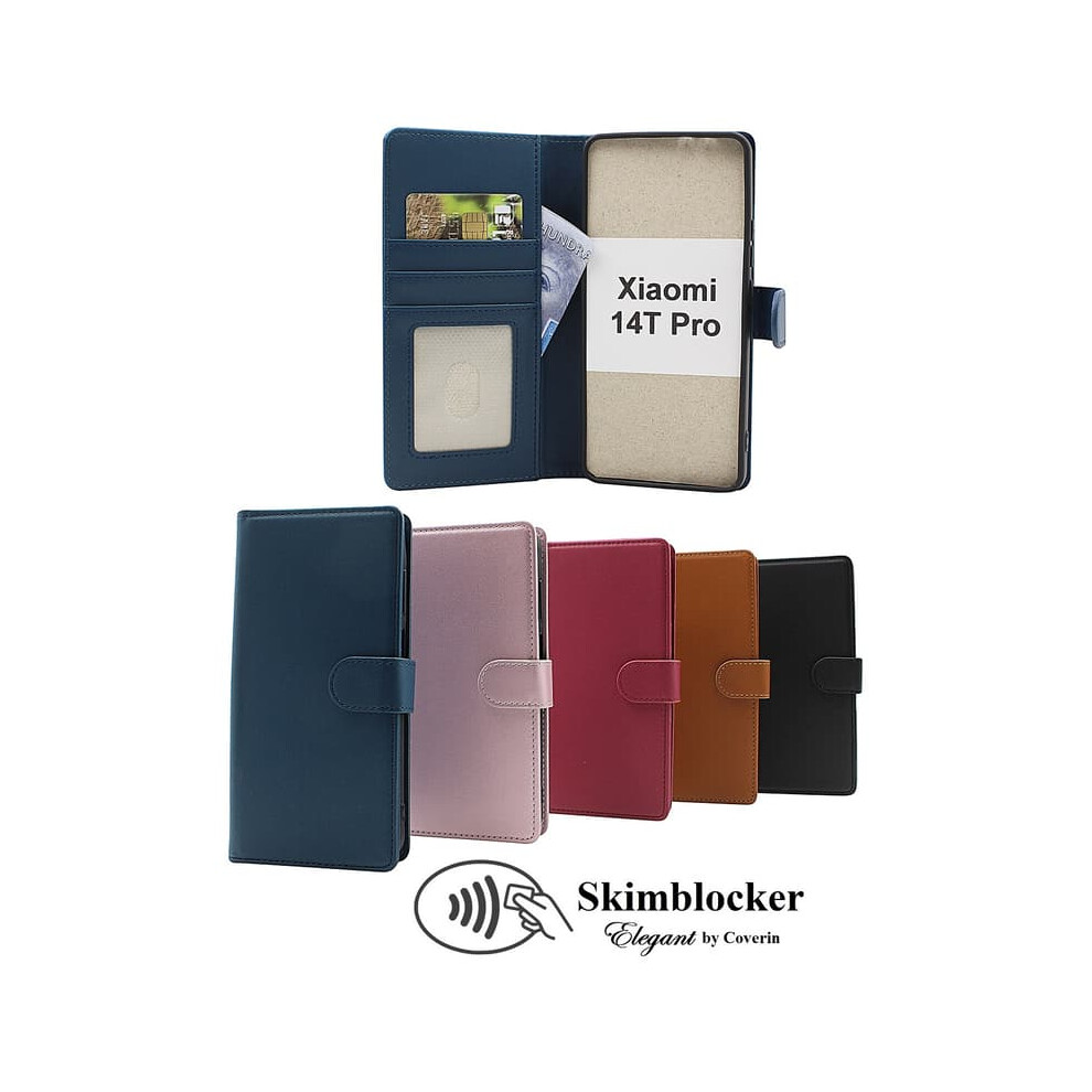 Skimblocker For Xiaomi 14T Pro Wallet Case Black 962029236504