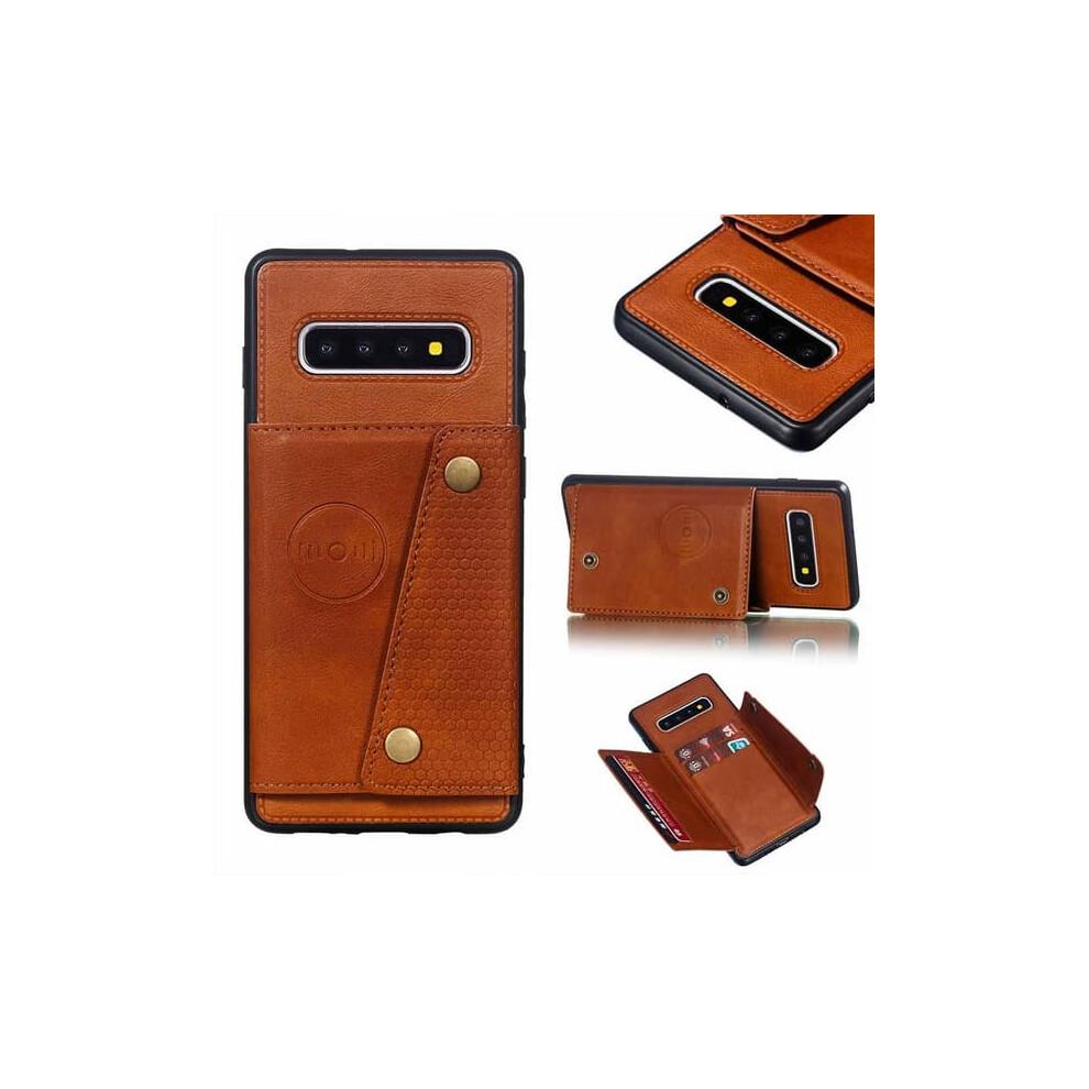 Samsung Galaxy S10 Plus Case With Card Slot Light Brown 962029569763
