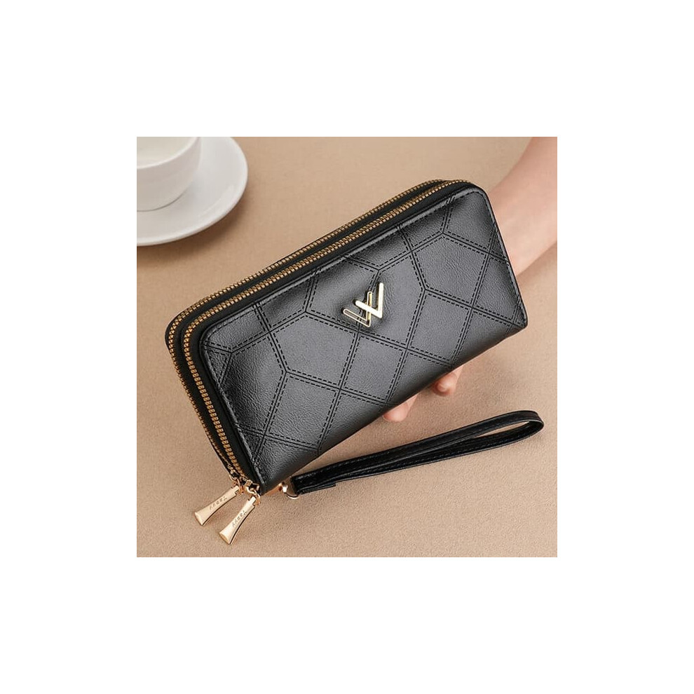 Long Wallet Coin Purse Black 962029235644