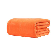 Flannel Blanket Soft Warm Winter Bedding Orange