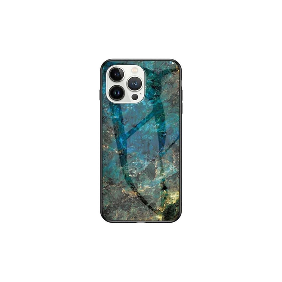 Iphone 14 Pro Marble Case Tempered Glass Back 9H 962029578468