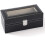 Watch Box for 4 Watches Black with White Stitching 2
