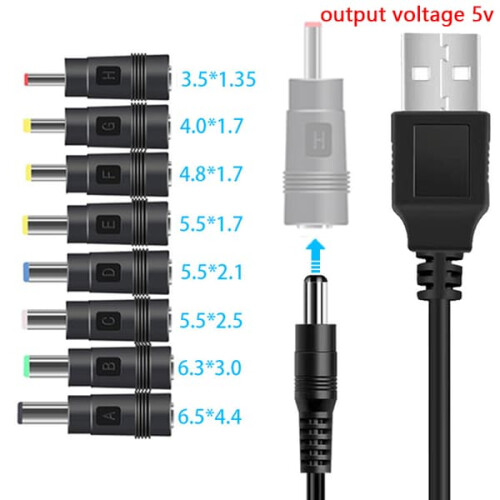 Conversor Boost USB de 5V para 12V com 8 adaptadores USB A5