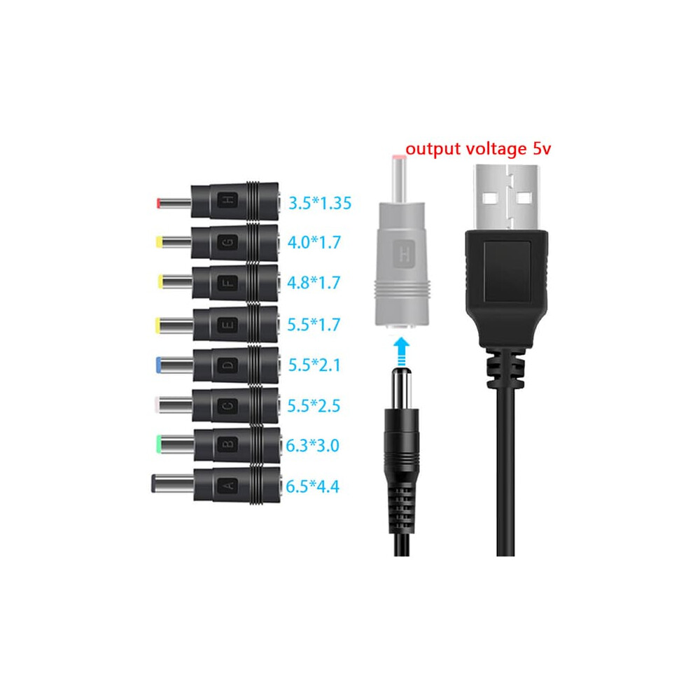 Usb To 5V-12V Boost Converter With 8 Adapters 962029587439