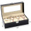 Watch Box for 4 Watches Black with White Stitching 3