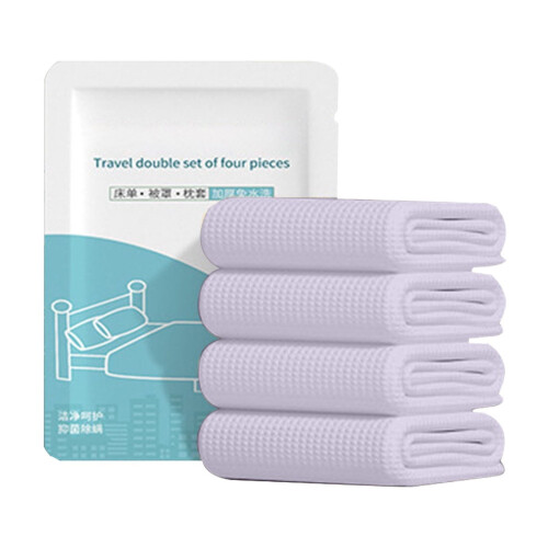Disposable Bed Sheet Set Purple 3-Pc 82.67x90.55 in 1