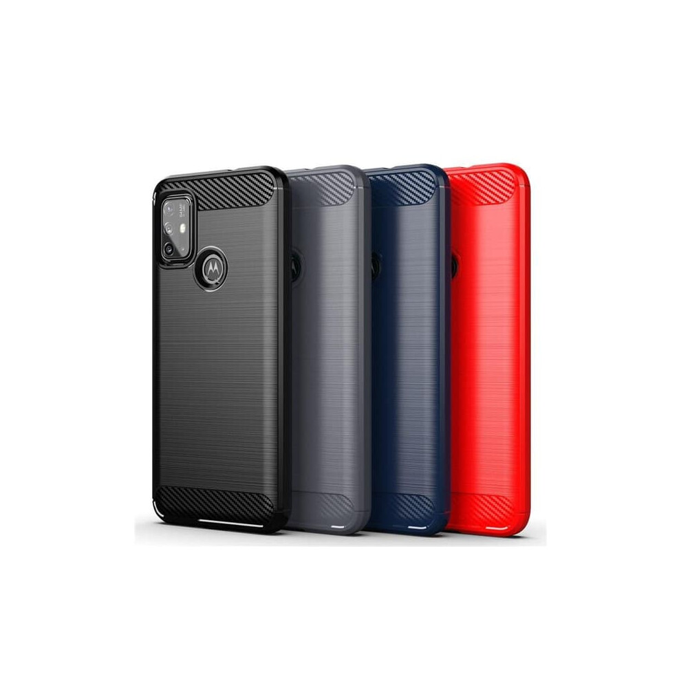 Skalo Moto G30 Armor Case Carbon Texture Shockproof Tpu 962029237884