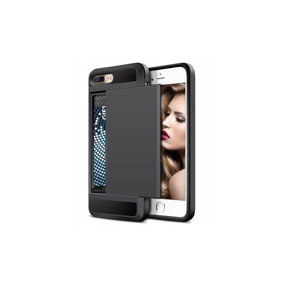 Iphone 7 Shockproof Case With Card Slot Black 962029571766